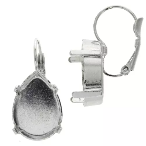 Dormeuses porte-cabochon PureCrystal 4320 18x13 mm - Rhodié x2