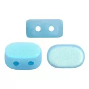 Perles en verre Lipsi® par Puca® 4x6 mm - Opaque Aqua AB Mat x10g