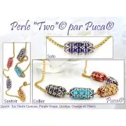 Perles en verre Lipsi® par Puca® 4x6 mm - Opaque Aqua x10g