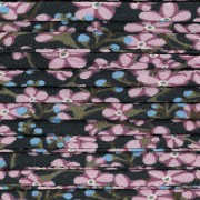 Cordon en tissu Liberty - Star Anise - Noir/Lilas/Bleu x1m