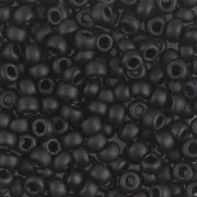 Rocaille Miyuki 8/0 401F - Black Mat x8g
