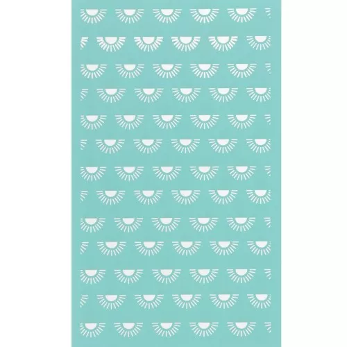 Silk Screen pour Pâte polymère 80x140 mm - Motif soleil couchant x1