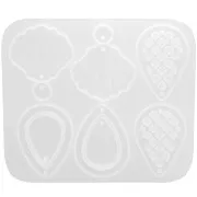 Moule silicone pour réaliser pendentifs et cabochons ronds en résine - Transparent