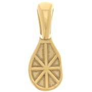 Attache pendentif à coller 22x9 mm - Acier Inoxydable 316 Doré x1
