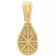 Attache pendentif à coller 22x9 mm - Acier Inoxydable 316 Doré x1