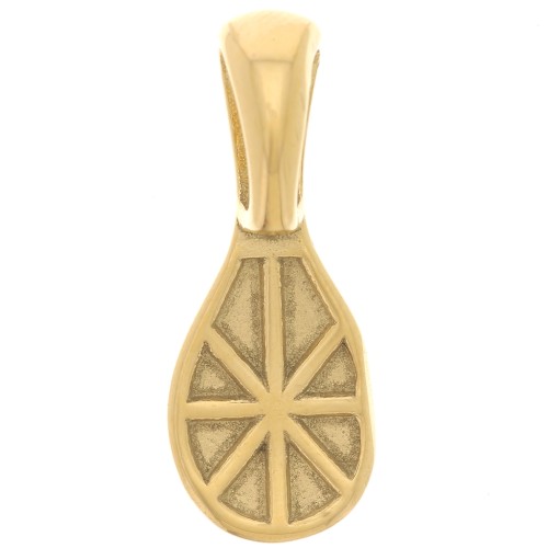 Attache pendentif à coller 22x9 mm - Acier Inoxydable 316 Doré x1