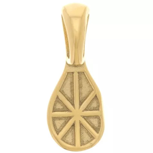 Attache pendentif à coller 22x9 mm - Acier Inoxydable 316 Doré x1