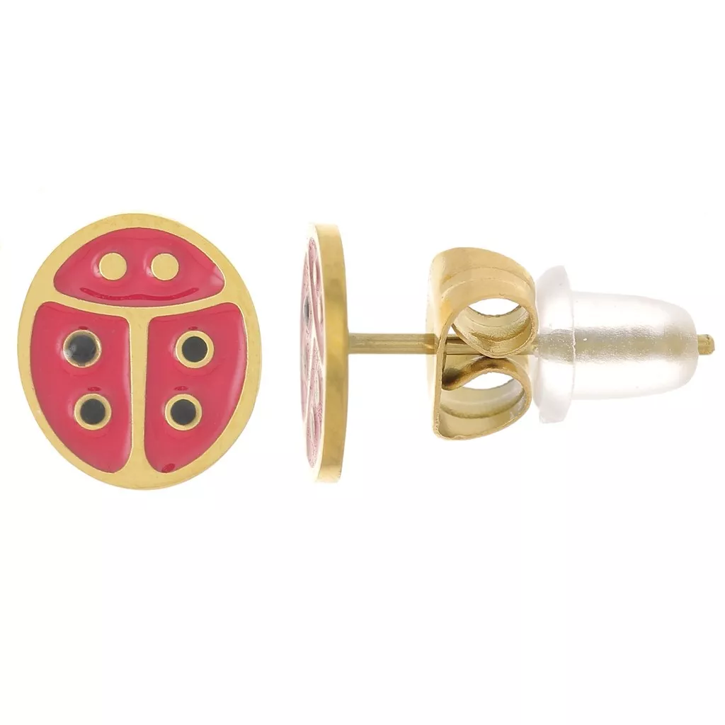 Mikovivi Boucles d'Oreilles Coccinelle à Feuilles Vertes