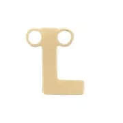 Intercalaire lettre alphabet 6x5 mm - L - Acier inoxydable 316L Doré x1