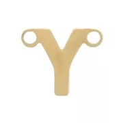 Intercalaire lettre alphabet 6x7 mm - Y - Acier inoxydable 316L Doré x1