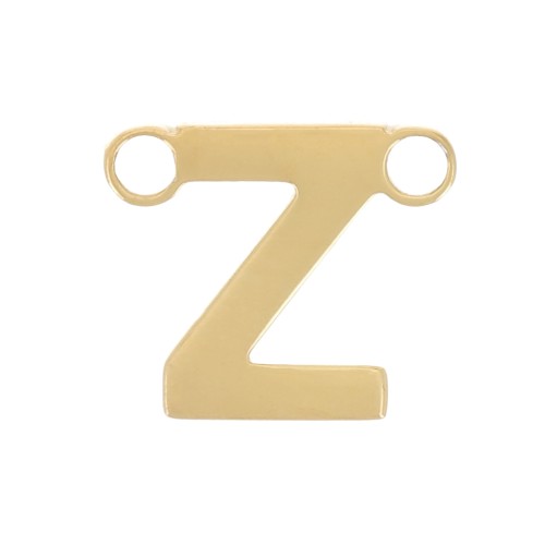 Intercalaire lettre alphabet 6x7 mm - Z - Acier inoxydable 316L Doré x1