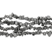 Perles chips 5 - 8 mm imitation Hematite x85 cm|raw }}