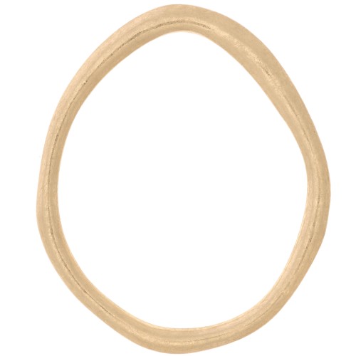 Pendentif ovale irrégulier 47x39 mm - Doré vintage x1