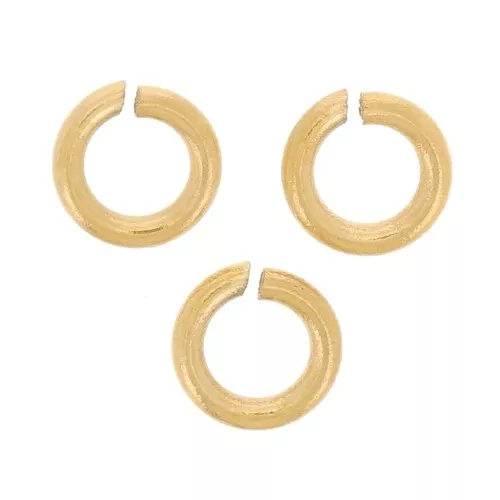 Anneaux ouverts 4x0.8 mm - Acier inoxydable 316L Doré x50