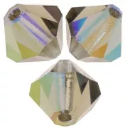 Perles toupies Preciosa - Rondelle Bead 5 mm - Black Diamond AB x12