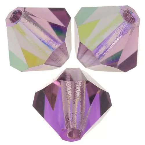 Perles toupies Preciosa - Rondelle Bead 5 mm - Amethyst AB x12