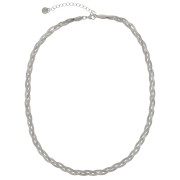 Tour de cou maille miroir tressé 4.5 mm - Acier inoxydable 304 x46cm