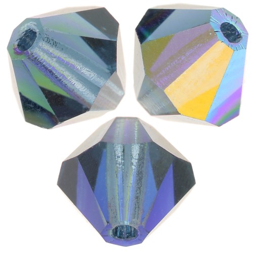 Perles toupies Preciosa - Rondelle Bead 5 mm - Montana AB x12