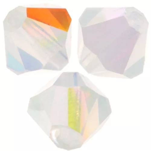 Perles toupies Preciosa - Rondelle Bead 5 mm - White Opal AB x12