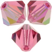 Perles toupies Preciosa - Rondelle Bead 5 mm - Indian Pink AB x12