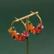 Perles toupies Preciosa - Rondelle Bead 5 mm - Indian Pink AB x12