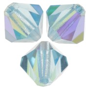 Perles toupies Preciosa - Rondelle Bead 5 mm - Aqua Bohemica AB x12