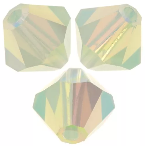 Perles toupies Preciosa - Rondelle Bead 5 mm - Chrysolite Opal AB x12