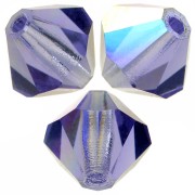 Perles toupies Preciosa - Rondelle Bead 5 mm - Tanzanite AB x12