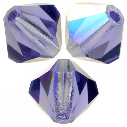 Perles toupies Preciosa - Rondelle Bead 5 mm - Tanzanite AB x12