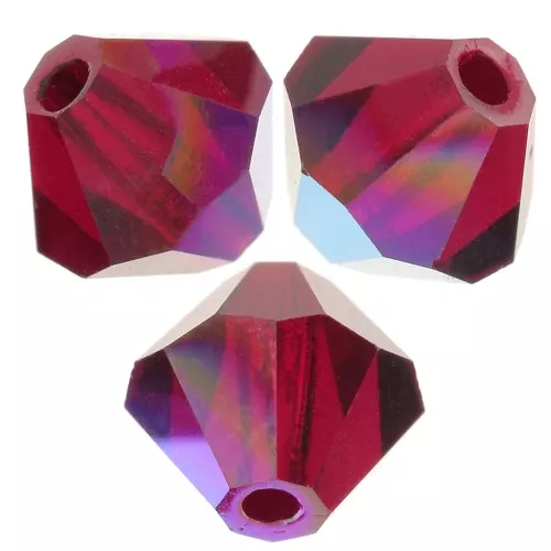 Perles toupies Preciosa - Rondelle Bead 5 mm - Siam AB x12
