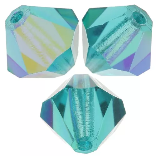 Perles toupies Preciosa - Rondelle Bead 5 mm - Blue Zircon AB x12