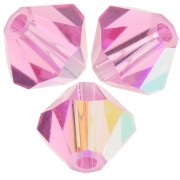 Perles toupies Preciosa - Rondelle Bead 5 mm - Rose AB x12