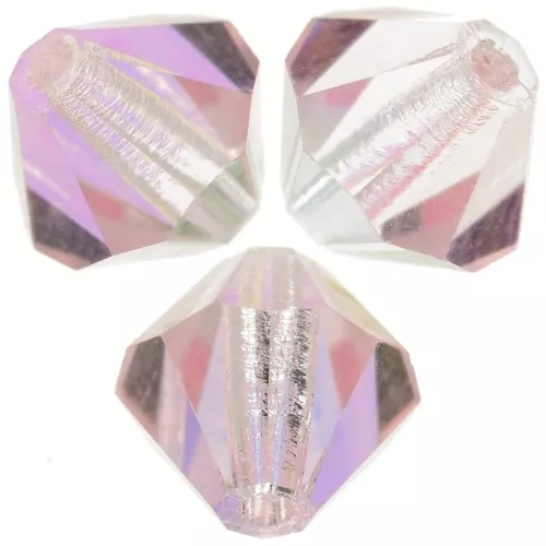 Perles toupies Preciosa - Rondelle Bead 6 mm - Light Rose AB x12