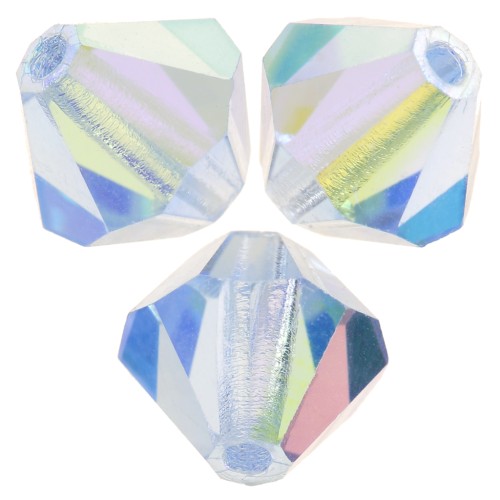 Perles toupies Preciosa - Rondelle Bead 6 mm - Light Sapphire AB x12