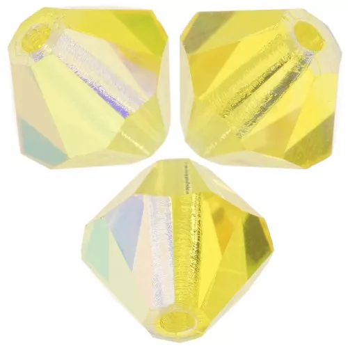 Perles toupies Preciosa - Rondelle Bead 6 mm - Citrine AB x12
