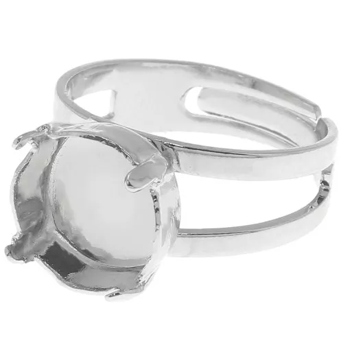 Bague serti 1122 10 mm rhodié x1