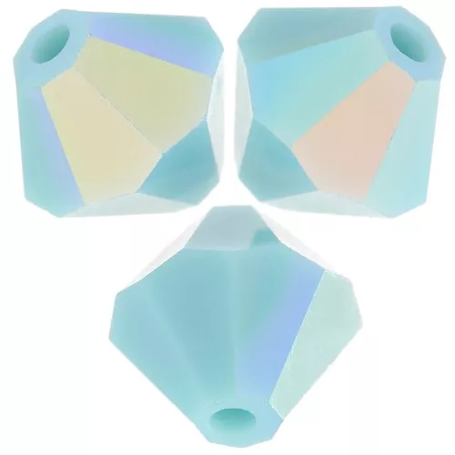Perles toupies Preciosa - Rondelle Bead 6 mm - Turquoise AB x12