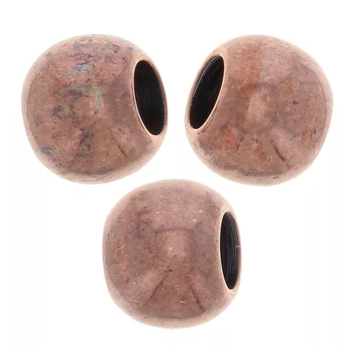 Perles rondes aplaties 5x4 mm - Cuivré vieilli x20