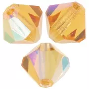 Perles toupies Preciosa - Rondelle Bead 6 mm - Topaz AB x12