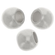 Perles rondes aplaties 5x4 mm - Placage Argent fin vieilli x20|raw }}