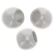 Perles rondes aplaties 5x4 mm - Placage Argent fin vieilli x20