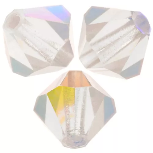 Perles toupies Preciosa - Rondelle Bead 6 mm - White Opal AB x12