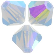 Perles toupies Preciosa - Rondelle Bead 6 mm - Light Sapphire Opal AB x12