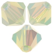 Perles toupies Preciosa - Rondelle Bead 6 mm - Chrysolite Opal AB x12