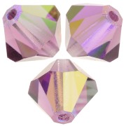 Perles toupies Preciosa - Rondelle Bead 6 mm - Amethyst AB x12