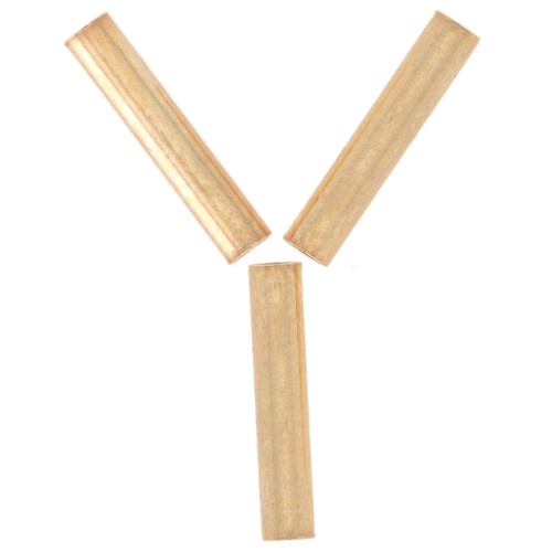 Tubes droits 10x1.9 mm - Doré à l'or fin x10