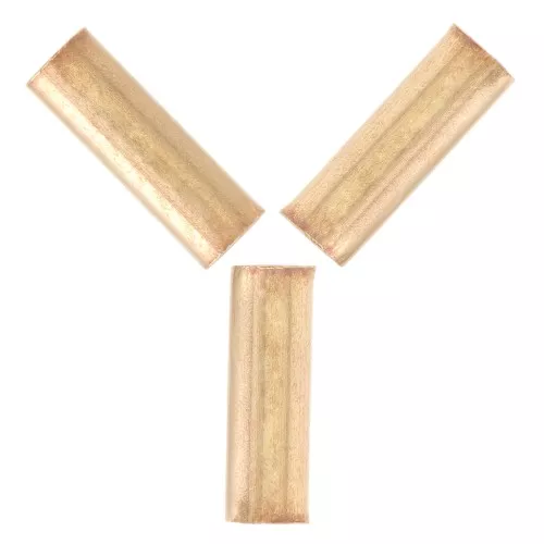 Tubes droits 6x1.9 mm - Doré à l'or fin x10