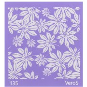 Silk Screen VeroS pour pâte polymère 90x90 mm - Motif feuilles d'Aralia n°135 x1|raw }}