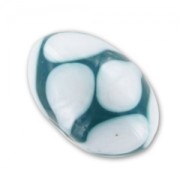 Ronde aplatie 17 mm Blanc/Blue Zircon x1|raw }}