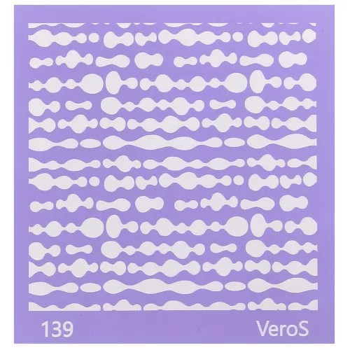 Silk Screen VeroS pour pâte polymère 90x90 mm - Motif abstrait n°139 x1